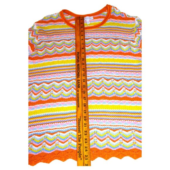 Jessica Simpson 3X Plus Size Rainbow Chevron Bell Sleeve Sweater Boho Y2K - Picture 6 of 8